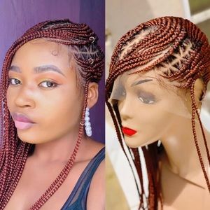 Feed in flat braided Wig